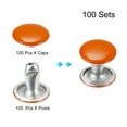 thumbnail image 3 of Unique Bargains 100 Sets Leather Rivets 8mm Double Cap Rivets 8.5mm Height Studs Orange, 3 of 5