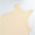 thumbnail image 4 of GDREDA Crew Neck Tank Tops For Women Sleeveless Full Length Ribbed Fitted Racerback Crew High Neck Basic Tank Top Women's Tanks & Camis A,L, 4 of 6