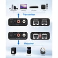 thumbnail image 4 of Extensor de Audio Analógico de 3,5 mm Compatible para Extensión de Señal Máxima de 1640 Pies, Puertos de Cable CAT Duales para Teléfono/MP3/Reproductor de Blu-Ray, 4 of 5