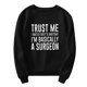 thumbnail image 1 of Gibobby Sudaderas para mujer oferta Sudadera de cuello redondo para mujer de otoño e invierno suéter colorido de manga larga lindo clásico(Negro,G), 1 of 5