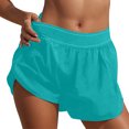 thumbnail image 1 of LOVZFMLL Womens Solid Color High Waisted Running Shorts With Pockets And Yoga Pants Green XL, 1 of 5