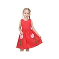 thumbnail image 2 of Girls Dress Red Polka Dot Pocket Floral Summer Sundress Casual Cotton 5 Years, 2 of 7