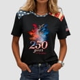 thumbnail image 2 of idosla 250 Anniversary USA Shirt Women 250Th Anniversary Tshirt 1776-2026 Patriotic Shirts American Flag Eagle Tops (Navy, L), 2 of 6