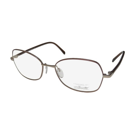 Silhouette Eyeglass Frames - New Silhouette 3506 Womens/Ladies Butterfly Full-Rim Brown / Gray / Pattern Exclusive Contemporary Sophisticated Frame Demo Lenses 53-17-125 Eyeglasses/Eye Glasses