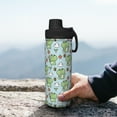 thumbnail image 7 of Cauagu Cute Floral Frog Print 18oz Vacuum Insulated Stainless Steel Water Bottle,Coffee Travel Mug Spill Proof with Lid,Thermos Cup for Keep Hot/Ice Water Drinks, 7 of 7