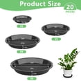 thumbnail image 4 of 20 Pack Black Plant Saucers – 6, 8, 10, 12 Inch Plastic Trays for Pots, Indoor & Outdoor Drip Trays for Water Drainage & Floor Protection, 4 of 7