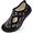 BlackFlower, variant on Barerun Womens Adjustable Non-Slip Diabetic Shoes, Wide Slippers for Arthritis and Edema, Size 6