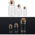thumbnail image 2 of 10 piezas de tapón de corcho para botella de vidrio, decoración DIY, mini botella de vidrio, mini tarro de mensaje, corcho, pequeña botella de deseos de vidrio para fiesta de boda (3 ml-10 piezas), 2 of 6