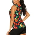 thumbnail image 3 of Balery Tomatoes Camiseta sin mangas estampada ligera para mujer, tops de entrenamiento sin mangas, camisetas de yoga transpirables de secado rápido.-X-Large, 3 of 7