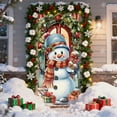 thumbnail image 4 of Christmas Door Decoration Hanging Cloth 90 cm x 185 cm Multicolor Polyester Holiday Party Background Tapestry With Festive Nativity Snowman Santa Designs, 4 of 6
