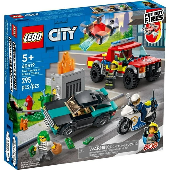 Set LEGO City Rescate de Bomberos y Persecución Policiaca 60319