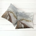 thumbnail image 2 of Ambesonne Beach Throw Pillow Cover 2 Pack, Tropical Gulf Island, 18", Grey Cream, 2 of 6