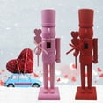 thumbnail image 6 of MOMOJIA Wooden Nutcrackers Valentine Gift Handcrafted Glitter Figurine Home Ornament, 6 of 9