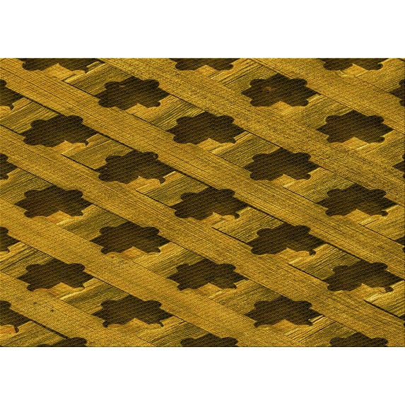 Ahgly Company Indoor Rectangle Patterned Dark Orange Area Rugs, 8' x 10'