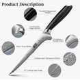thumbnail image 2 of HOSHANHO Fillet Knife 7 Inch, Razor Sharp Boning Knife for Meat Poultry Chicken Cutting, Japanese High Carbon Powder Steel Fish Knife with Flexible Blade and Pakkawood Handle, 2 of 6