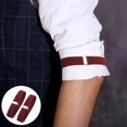 thumbnail image 3 of kurtrusly 2 Pcs Mode Chemise pour Hommes Manches Élastiques Brassards Femmes Rouge, 3 of 8