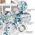 thumbnail image 6 of Eucalyptus Shower Curtain, Watercolor Blue Leaves on The Top Plant with Floral Bathroom Curtain Bathtub Home Decor Waterproof Fabric Machine Washable with 12 Hooks, 6 of 6