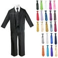 thumbnail image 1 of 6pc Boys Teen Formal Wedding Party Tuxedo Suits Vest Sets EXTRA Necktie 4T-20, 1 of 1