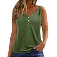 thumbnail image 2 of LSLJS Womens Sleeveless Button Detail Tank Top Button Tank Top Versatile Casual T-Shirt In Solid Color, Womens Tank Tops, 2 of 6