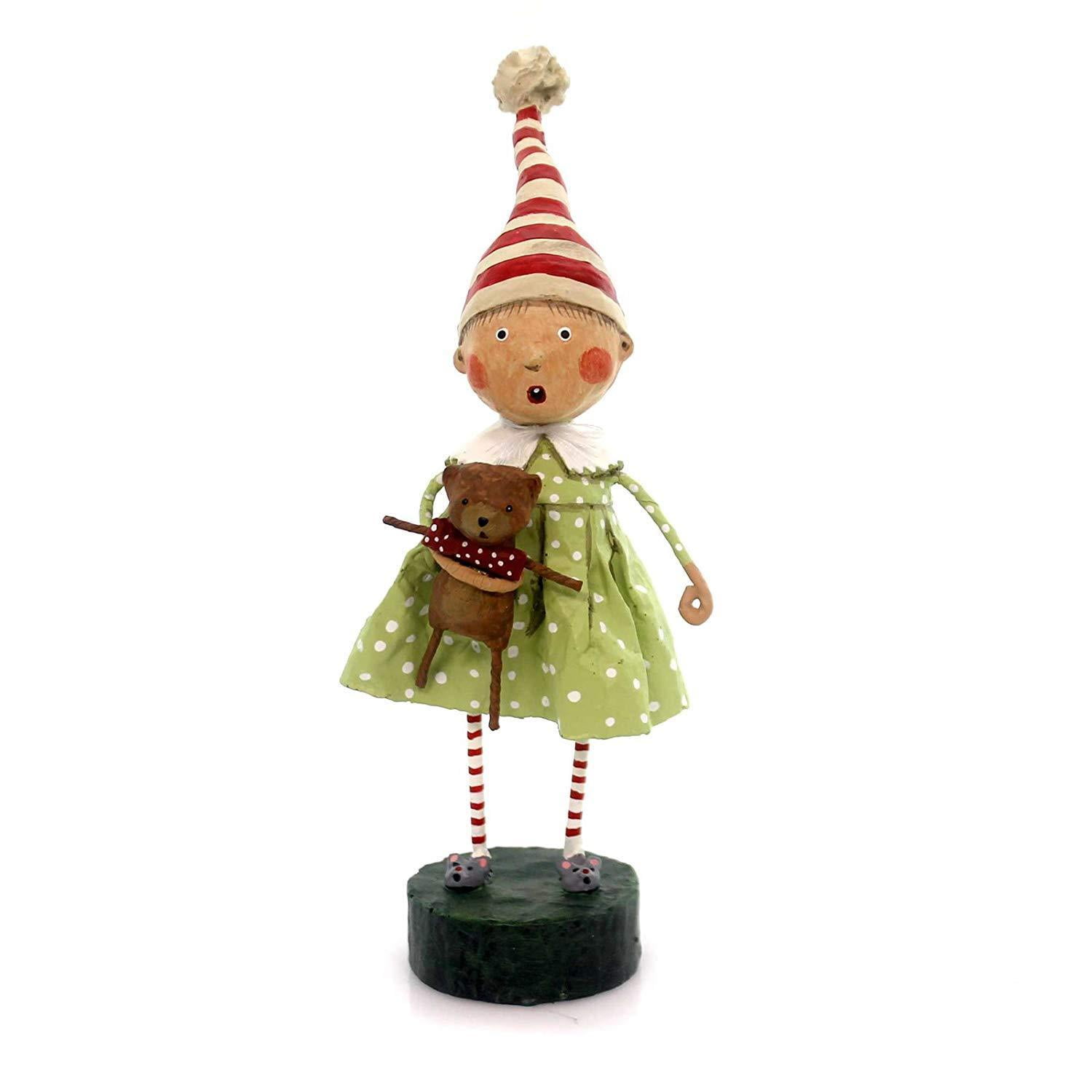 DISCOVERING SANTA Whimsical Christmas Figurine, Lori Mitchell, by ESC