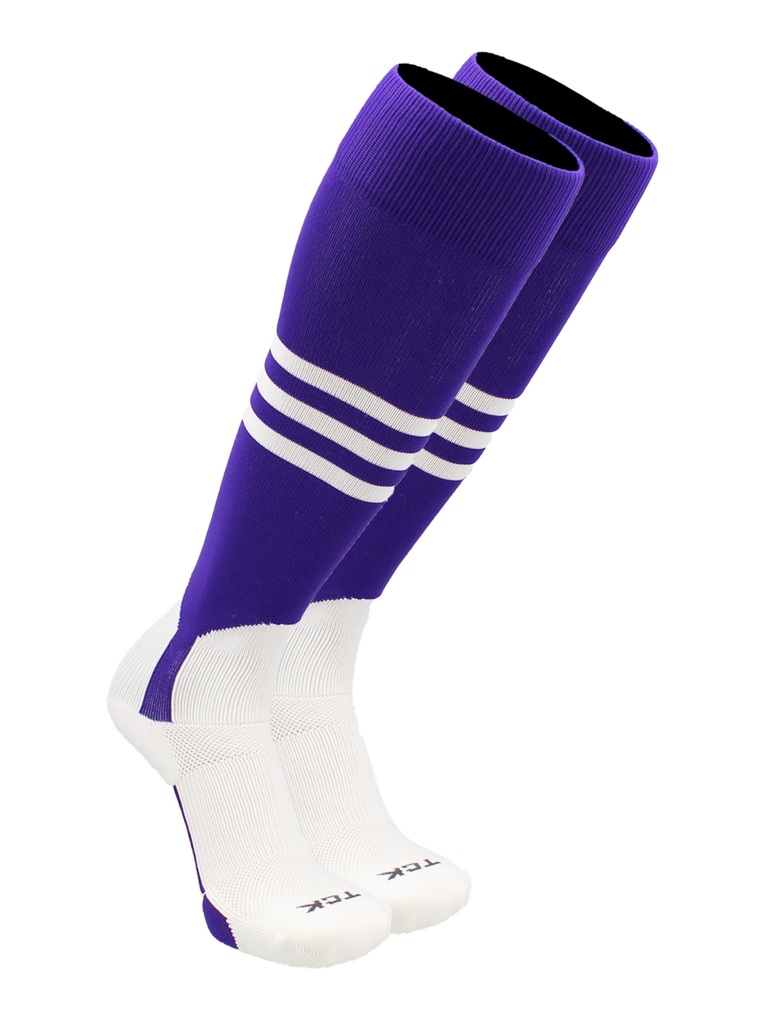 Baseball Stirrup Socks Pattern B (Purple/White, Small) Purple/White,Small