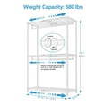 thumbnail image 6 of VIPEK X1 Expandable Clothes Rack Heavy Duty Adjustable from 2' to 3'5" with Flexible Shelves and Hanger Rods Metal Garment Racks Portable Closet Rack Clothing Racks for Hanging Clothes, White, 6 of 8