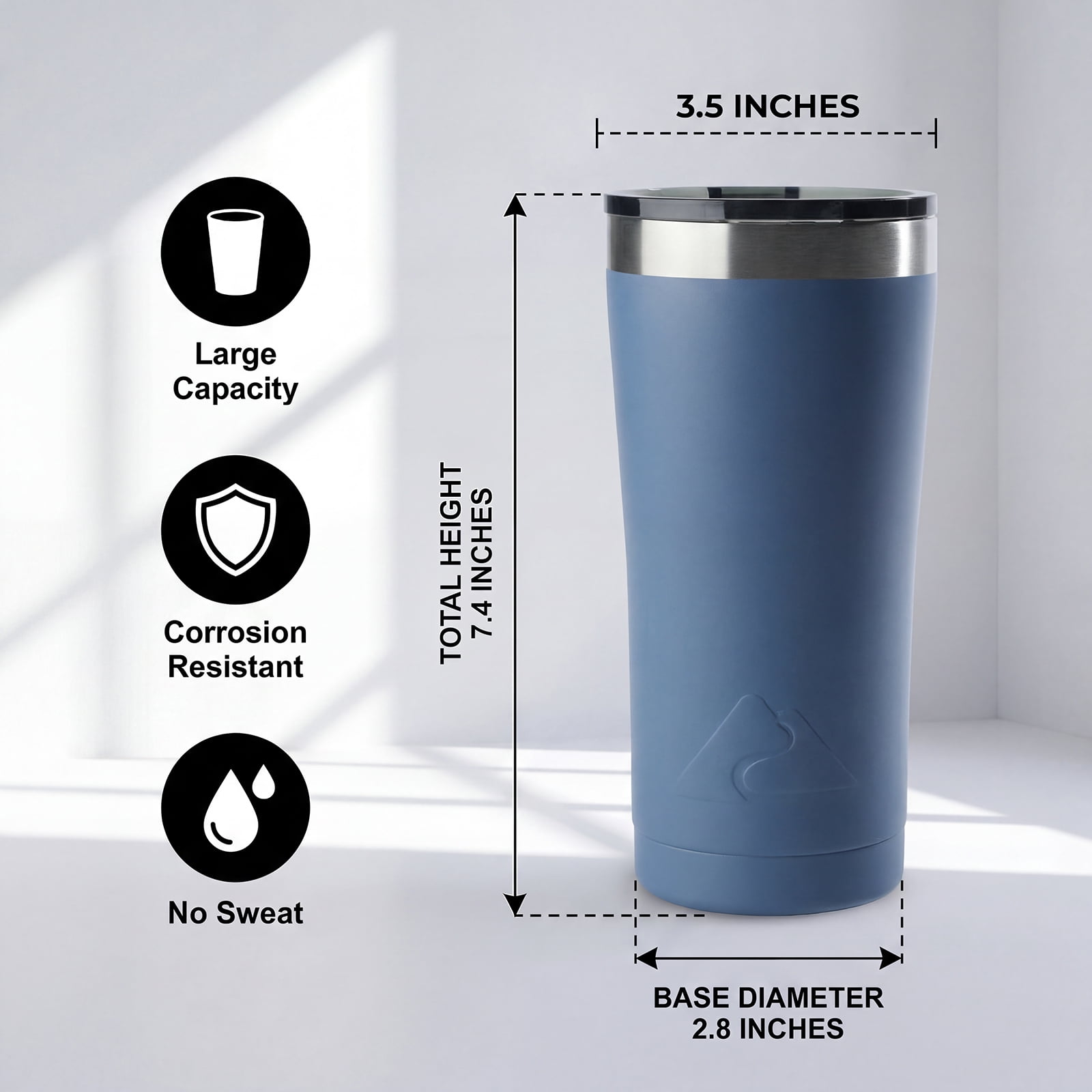 Ozark Trail Stainless Steel 22 oz Insulated Tumbler - Blue Indigo