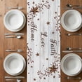 thumbnail image 4 of Table Runner 72 Inches Long for Kitchen Dining, Grey Wooden Grain Dresser Scarf Farmhouse, Dining Table Decorations for Wedding/Parties, Brown Country Texas Star Branches 18 x 72 In, 4 of 8