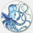 thumbnail image 1 of Designart 'Blue Deep Sea VIII' Nautical & Coastal Metal Circle Wall Art, 1 of 3