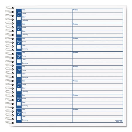 Tops Voice Message Log Books, 8 1/4 x 8 1/2, 800-Message Book (TOP4416)