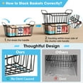 thumbnail image 2 of Yeabett 4 Pack Freezer Organizer Bins Stackable Chest Freezer Organizer with Foldable Handle for 5-7 Cu.FT Deep,Freezer Storage Baskets Easy to Reach Food from Bottom,Black, 2 of 8