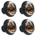 thumbnail image 2 of 4 Pcs Thanksgiving Turkey Knobs for Kitchen Cabinet Cupboard Dresser Bookcase Drawer Pulls Handles Round Home Decor, 2 of 8