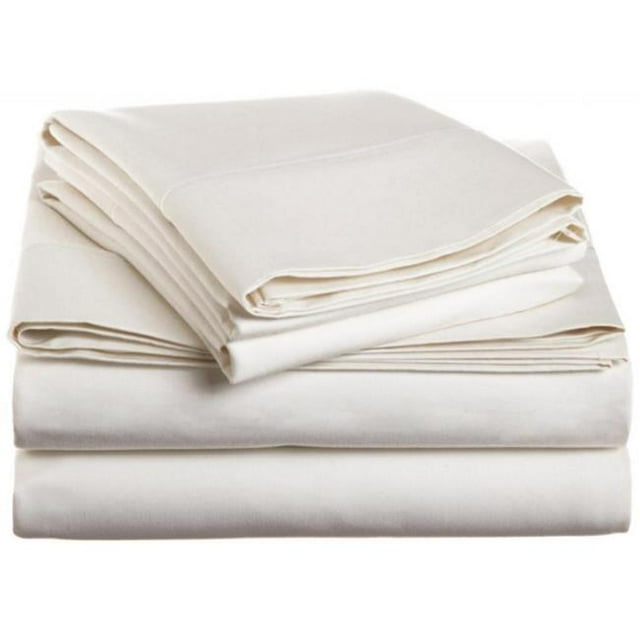 Cotton 1500 Thread Count Solid Sheet Set California King-White