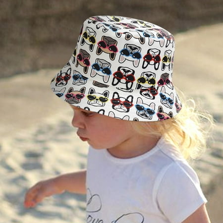 

Hunpta Hats For Kids Baby Girls Boy Toddler Outdoor Cartoon Prints Double Sided Bucket Sun Fisherman Hat Cap Protection Beach Hat