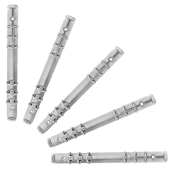 5 Pcs Metal Book Binder Ring Spines Comb Binding Kits Mechanisms Notebooks Office Silver
