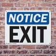 thumbnail image 4 of (2 Pack) Exit OSHA Notice Sign 10 Inch X 7 Inch Indoor / Outdoor Rust-Free Aluminum Metal Signs for Workplace, Workshop, and Construction Site, Made in the USA, 4 of 8