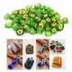 thumbnail image 2 of Abalorio de Vidrio Decorativo ANGGREK 28 G Esmalte Verde Amarillo Para Manualidades, 2 of 6