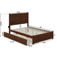 thumbnail image 7 of AFI NoHo Full Wood Platform Bed with Headboard Footboard & Twin Trundle, Walnut, 7 of 7