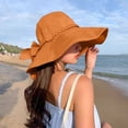 thumbnail image 4 of Shihyeh Women Wide Brim Summer Sun Hat Wired Edge Beach Bucket Fishing Hats Reversible Foldable Travel UV Protection, 4 of 6