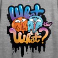 thumbnail image 2 of The Amazing World of Gumball Gumball Watterson and Darwin Watterson, graffiti style what the what? on Athletic Heather Short Sleeve Adult Crop T-Shirt-Small, 2 of 7
