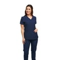 thumbnail image 4 of Womens 7 Pocket Scrub Set V-Neck Top and Jogger Pant Medical Nursing Uniform, 4 of 7