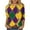 AA-Yellow, variant on Womens Mardi Gras Party Shirts Color Block Striped Print 3/4 Sleeve Casual Tunic Tops Crew Neck Parade Blouse Carnival Themed Outfits Purple XXL