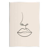 Stupell Industries Minimal Female Face Line Doodle Graphic Art Unframed Art Print Wall Art, Design by JJ Design House LLC