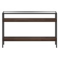thumbnail image 4 of Henn&Hart 47.63"W Metal/Glass Console Table in Blackened Bronze/Walnut, 4 of 9