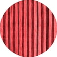 thumbnail image 1 of Ahgly Company Machine Washable Indoor Round Abstract Red Modern Area Rugs, 6' Round, 1 of 4