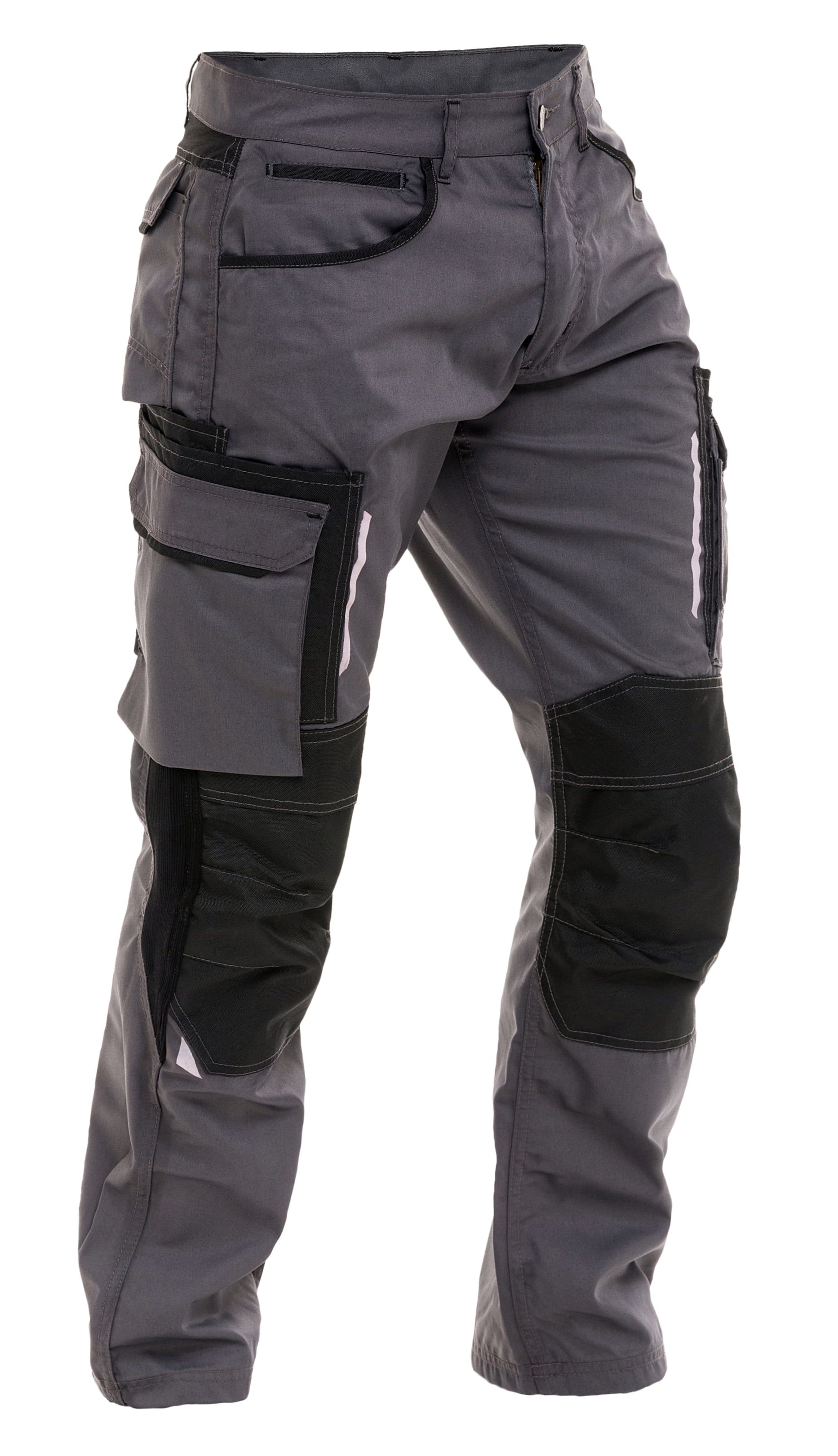 Mens Construction Pants Utility Work Heavy Duty Workwear Trousers Carpenter  Knee Reinforcement Cordura Safety Pants Khaki W40-L30