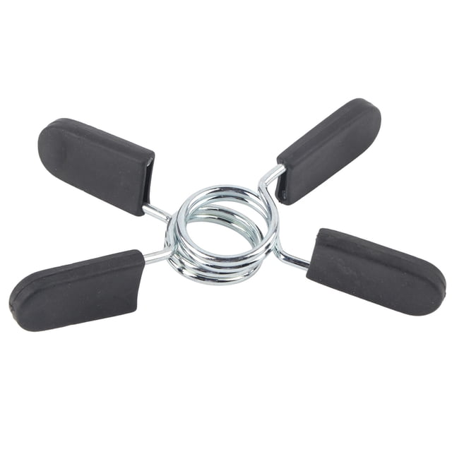 Spring Clip Collars, Pair of Weight Spring Collars Clips Gym Weight Bar Dumbbell Lock Clamp with Rubber Grip for Yoga Training Weightlifting Training Exercise