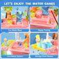thumbnail image 6 of Kids Sand Water Table for Toddlers, Water Park and Play House Kitchen Simulation Toys, Gift for Boys Girls Age 2-6, Pink, 6 of 7