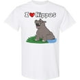 thumbnail image 3 of Inktastic I Love Hippos T-Shirt, 3 of 5