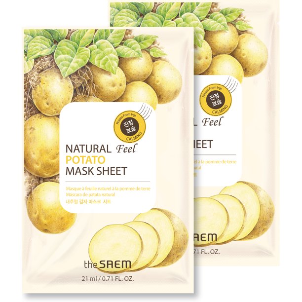 Natural Potato Sheet Mask, 2 Pack